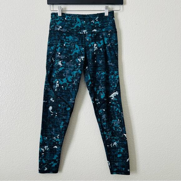 Sweaty Betty The Power 7/8 Leggings Teal Green Black Deep Lake Camo - Picture 3 of 8